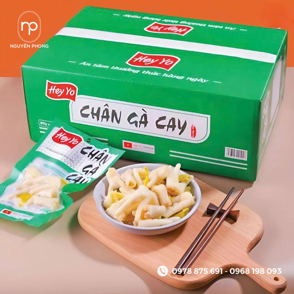 Thông tin trên hộp đựng chân gà